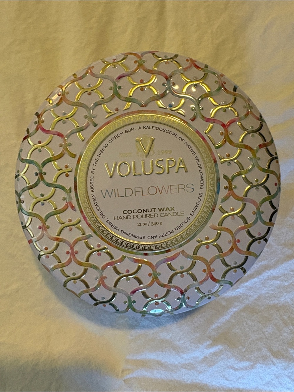 Voluspa “Wildflowers” 3-wick Large Coconut Wax Candle